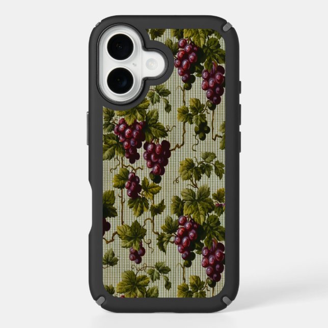 Rustic French Country Vineyard Grapevine Art Speck iPhone Case (Front)