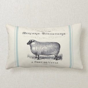 Rustic French farmhouse Sheep Throw Pillow