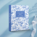 Rustic French Toile Blue Roses Floral Memory Album 3 Ring Binder<br><div class="desc">✅ For matching items search 131T in my collections ✅ Organize your favorite recipes in timeless style with this blue French toile de Jouy rose 3-ring binder. Featuring an elegant floral rose pattern in navy, royal blue, dusty blue, and deep blue tones, this design is printed with premium Zazzle quality...</div>