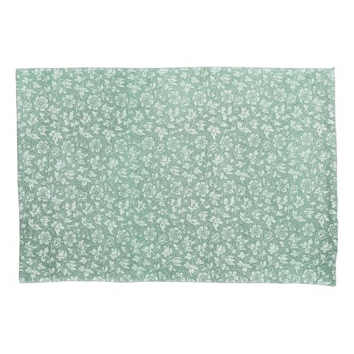 Rustic French Vintage Sage Green Floral Pattern Pillow Case