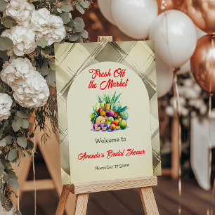Rustic Fresh Off the Market Fruit Bridal Shower Foam Board