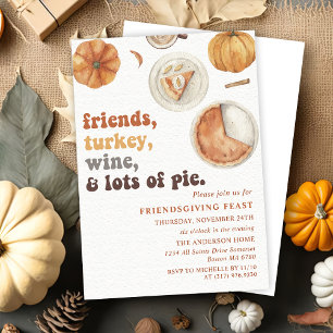 Rustic Friendsgiving Dinner Feast Party Invitation