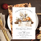 Rustic Friendsgiving Dinner Invitation