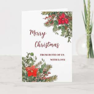 Rustic From Couple Christmas Holiday Card