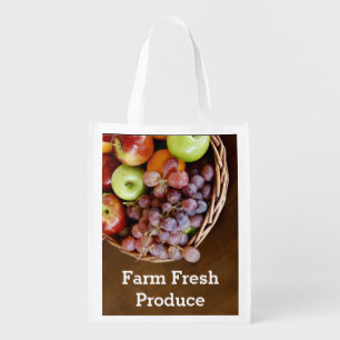 Rustic Fruit Bowl Grocery Tote