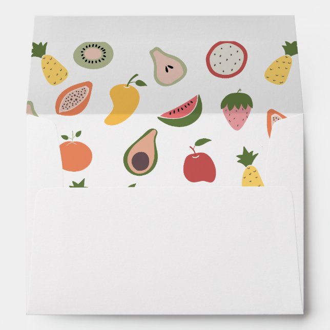 Rustic Fruits Pattern Envelope (Back (Bottom))