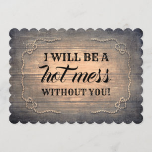 Rustic Fun Bridesmaid / Maid of Honor Proposal Invitation