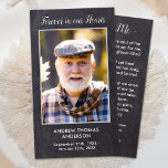 Rustic Funeral Photo Sympathy Memorial Prayer Card