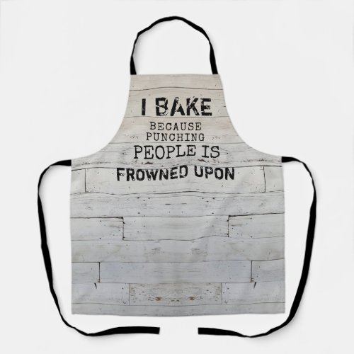 Rustic Funny Baking Quote Apron 