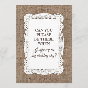 Rustic Funny Bridesmaid / Maid of Honor Proposal Invitation