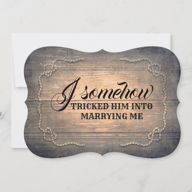 Rustic Funny Bridesmaid / Maid of Honor Proposal Invitation (Front)