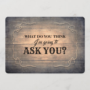 Rustic Funny Bridesmaid / Maid of Honor Proposal Invitation