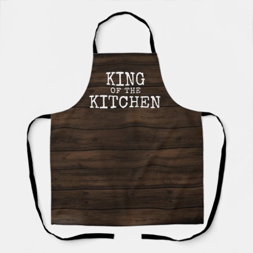 Rustic Funny King of the Kitchen  Apron