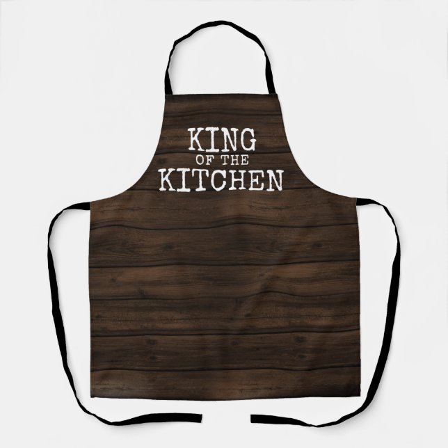 Rustic Funny King of the Kitchen  Apron (Front)