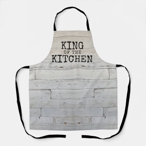 Rustic Funny King of the Kitchen  Apron