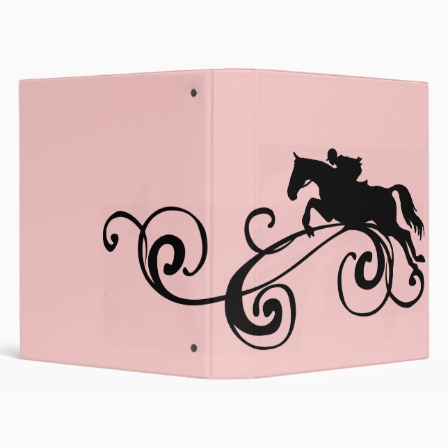 Rustic Galloping Andalusian Horse 3 Ring Binder (Background)