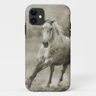 Rustic Galloping Andalusian Horse iPhone 11 Case