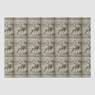 Rustic Galloping Andalusian Horse Tissue Paper