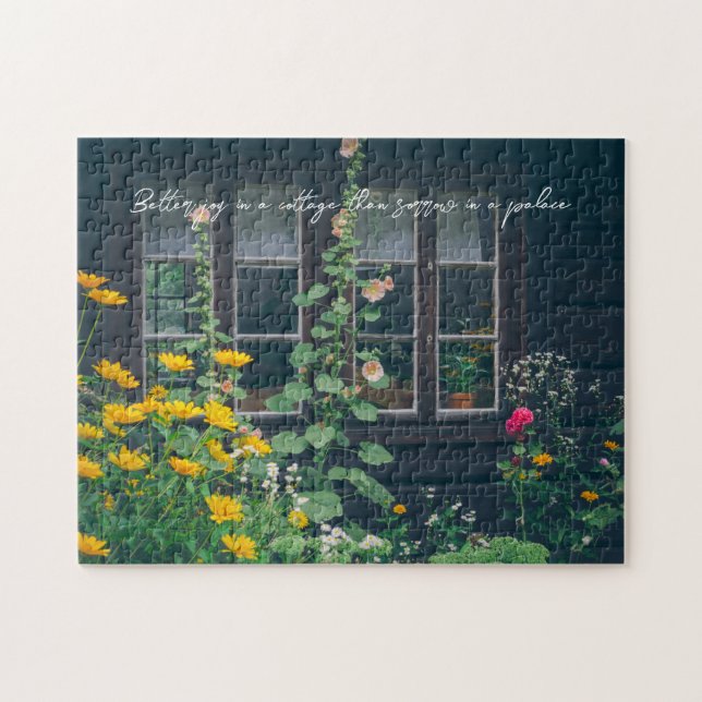 Rustic garden and a cozy cottage  jigsaw puzzle (Horizontal)