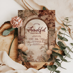 Rustic Garden Arch Thanksgiving Dinner Invitation