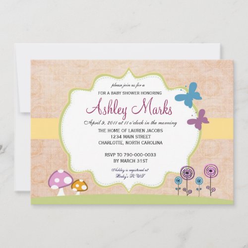 Rustic Garden Baby Shower Invitation