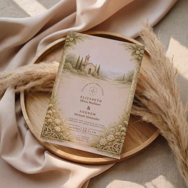 Rustic Garden Chapel Countryside Wedding Invitation (Creator Uploaded)