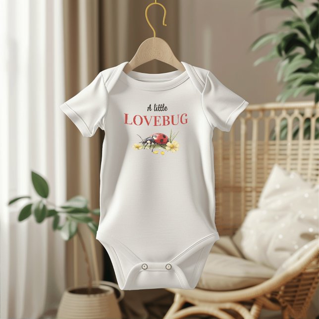 Rustic Garden Daisy Little Lovebug Baby Shower Bodysuit (Creator Uploaded)