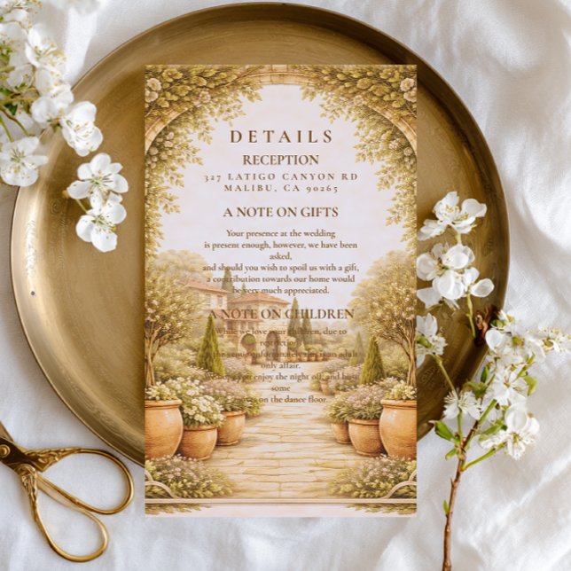 Rustic Garden Estate Wedding Enclosure Card (Creator Uploaded)