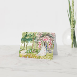 Rustic Garden Gazebo | Wedding Thank You Card