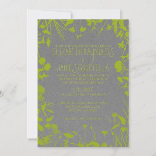 Rustic Garden Wedding Invitations