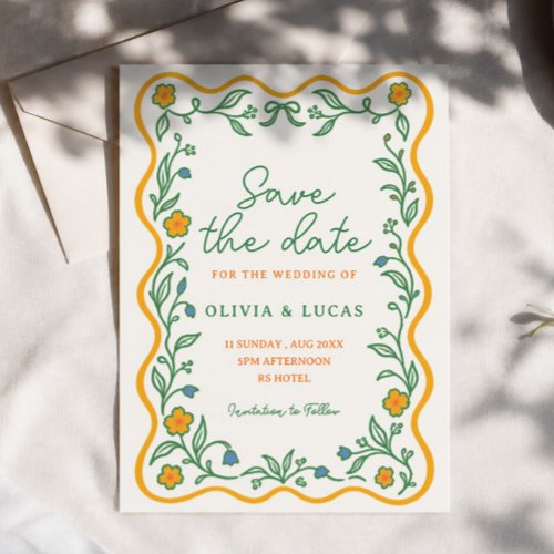 Rustic Garden wildflower wildly Save the date Invitation