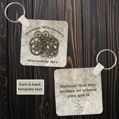 Rustic Gears Sprocket Steampunk On Stone Template 