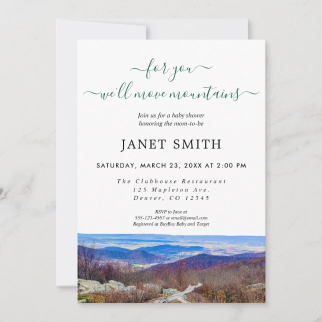 Rustic Gender Neutral Baby Shower Invitation (Front)