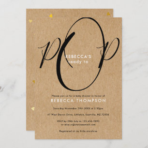Rustic Gender Neutral Baby Shower Invitation