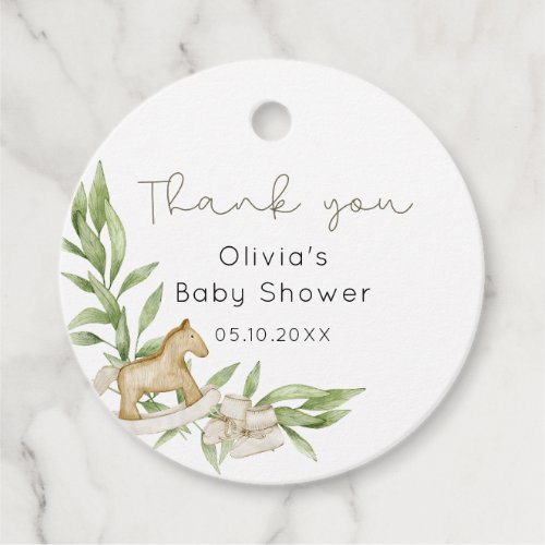 Rustic Gender Neutral Baby Shower Thank You Favor Tags