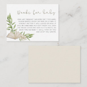 Rustic Gender Neutral Books For Baby Enclosure Card