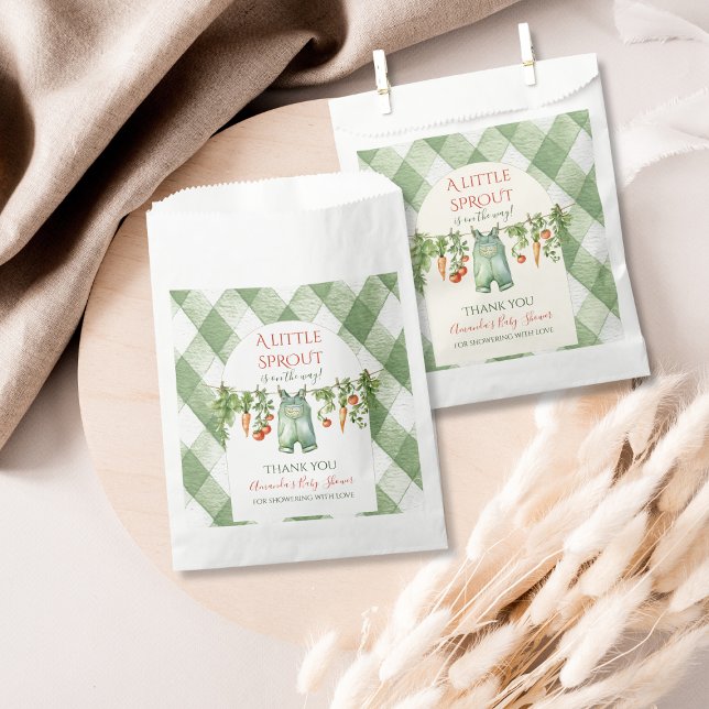 Rustic Gender Neutral Little Sprout Baby Shower Favor Bag (Creator Uploaded)