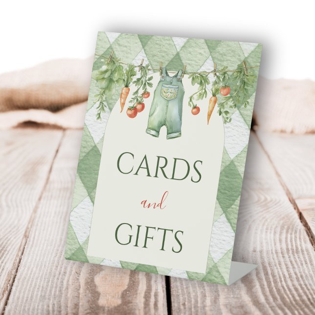 Rustic Gender Neutral Little Sprout Baby Shower Pedestal Sign (Creator Uploaded)