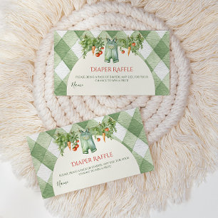 Rustic Gender Neutral Sprout Baby Shower Diaper Note Card