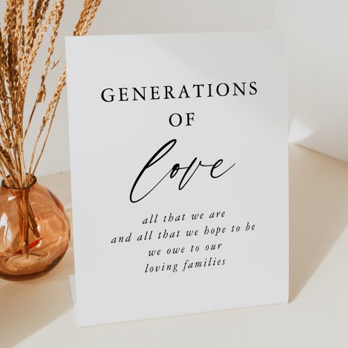 Rustic Generations Of Love Wedding Sign