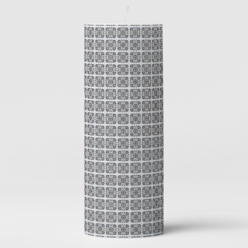 Rustic geometric pattern candel for home decor pillar candle