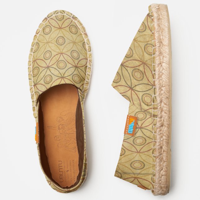 Rustic Geometric Pattern Espadrilles (Side)