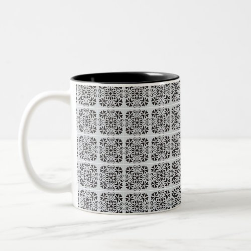 Rustic geometric pattern  Two_Tone coffee mug