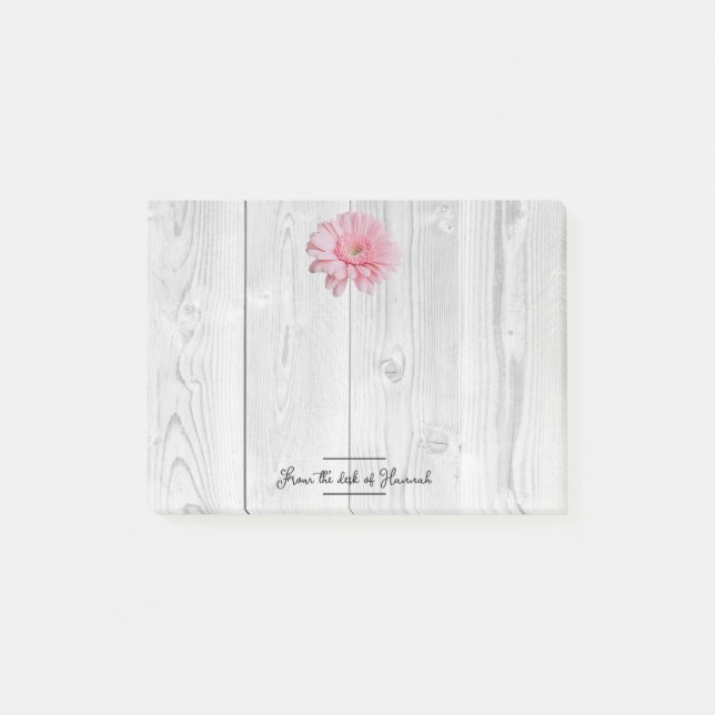 Rustic Gerber Daisy Personalized Notes (Front)