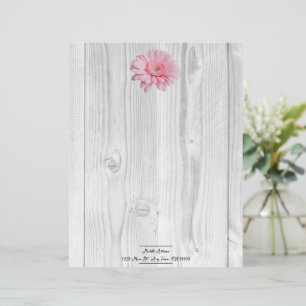 Rustic Gerber Daisy Personalized Paper Sheet