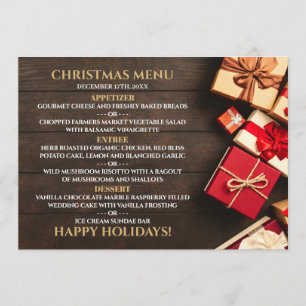 Rustic Gift Box, Christmas Menu