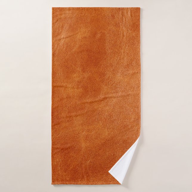 Rustic ginger smooth natural leather bath towel (Bath Towel)