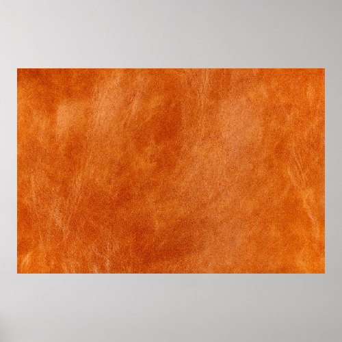 Rustic ginger smooth natural leather poster