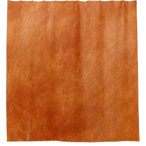 Rustic ginger smooth natural leather shower curtain