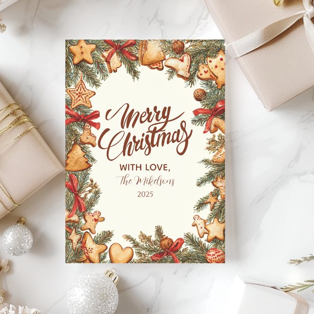 Rustic Gingerbread Christmas Holiday Card (Creator Uploaded)